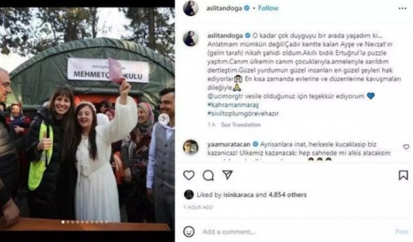 Depremzede çiftin nikah şahidi oldu...